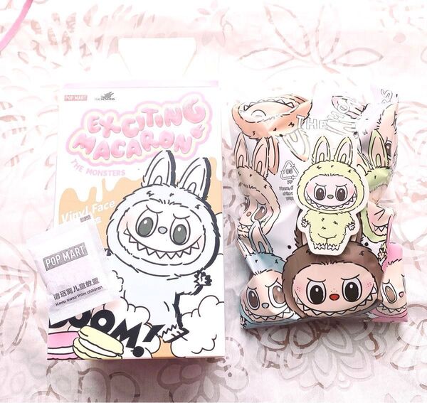 POPMART LABUBU THE MONSTERS マカロンぬいぐるみ ラブブ MACARON Green grape