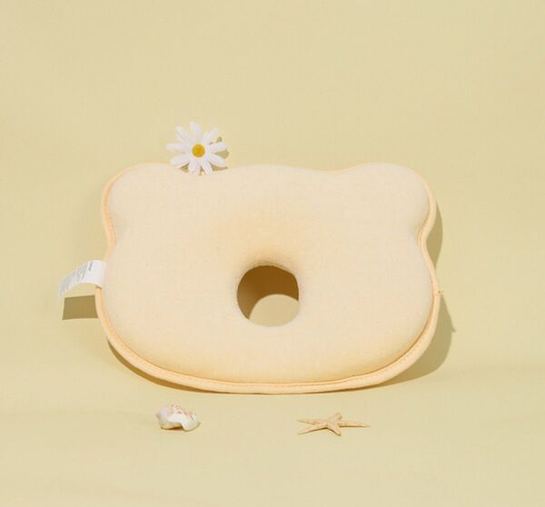 再入荷!【イエロー】ベビー 赤ちゃん ドーナツ 枕 クッション 可愛い 絶壁