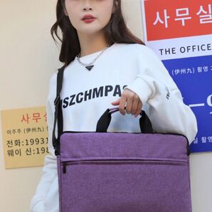 再入荷!2way!ノートパソコンケース パソコンケース パープル 衝撃吸収 男女兼用 スリム 学生 習い事