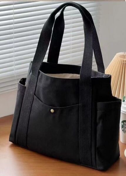 再入荷!トートバッグ マザーズバック シンプル キャンバス エコバッグ 通勤 通学 ハンドメイド 大容量