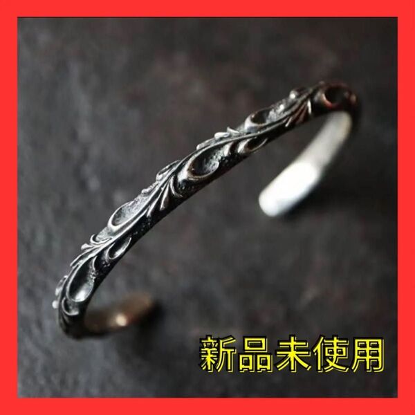 シルバー バングル メンズ ヴィンテージ ネイティブ ブレスレット レトロ アクセ インディアン アクセサリー 男女兼用 シルバー