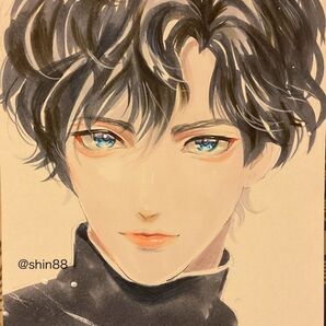 手描きオリジナルイラスト 創作イケメン男子イラスト