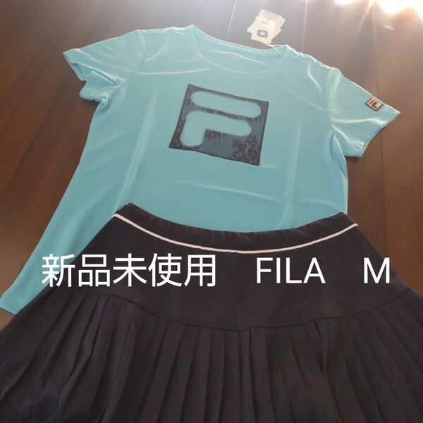 新品未使用 FILA フィラ テニス ウェア レディース アップリケTシャツ M