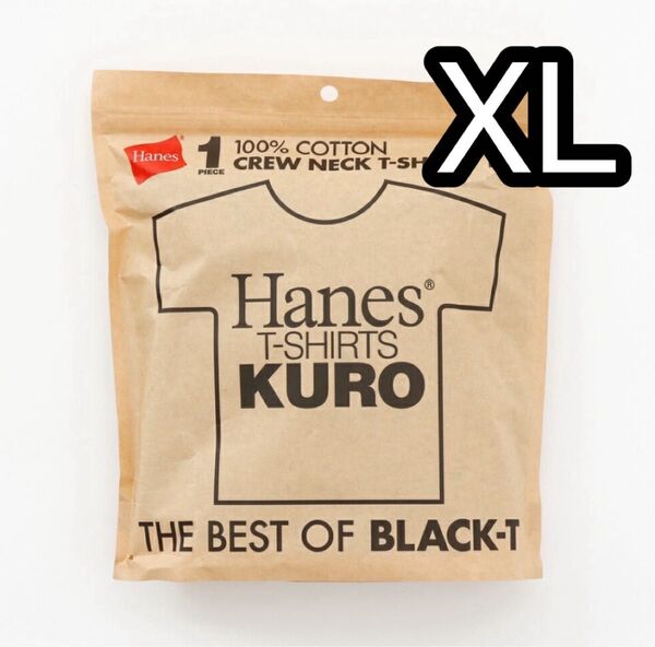 新品未使用 Hanes T-shirts KURO XLサイズ HM1-B201 ヘインズ