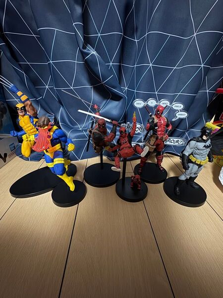MARVEL DC デッドプール キッズプール ベビープール ウルヴァリン サイクロップス バットマン 6体セット