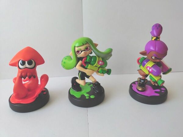 スプラトゥーン amiibo ライムグリーン ガール パープル ボーイ オレンジ イカ 限定色