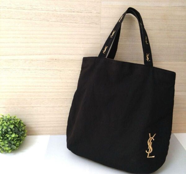 新品 付録 ysl イヴサンローラン ロゴ刺繍 トートバッグ