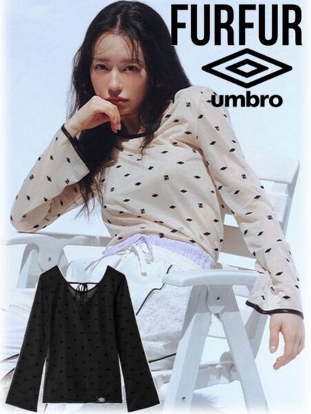 FURFUR ファーファー UMBROコラボモノグラム柄シアートップス ピンク【新品】