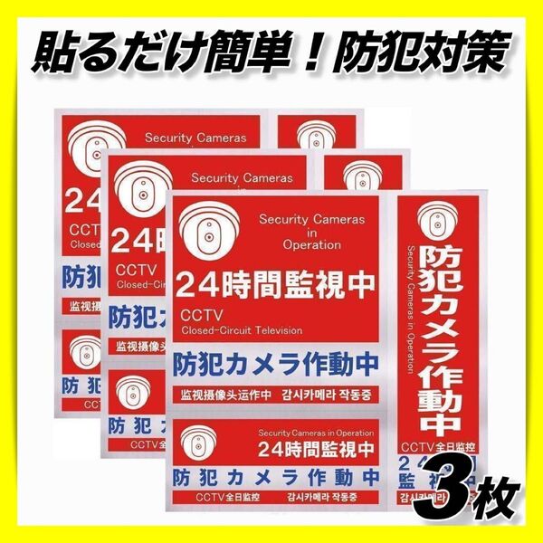 セキュリティステッカー 防犯シール 防犯ステッカー 防犯カメラ 監視カメラ 玄関 車庫 ガレージ 屋外 不審者