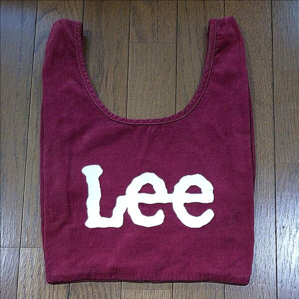 Lee トートバッグ エコバッグ コーデュロイ えんじ色