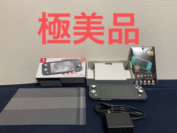 Nintendo Switch Lite グレー 強化ガラス保護フィルムのおまけ付き♪