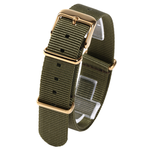  clock belt NATO Gold buckle Short size khaki green 18mm installation manual 