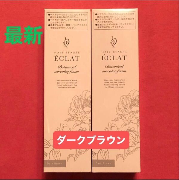 *ヘアボーテ エクラ ボタニカルエアカラーフォームup ダークブラウン 150g 2本 ハリ艶!白髪染め