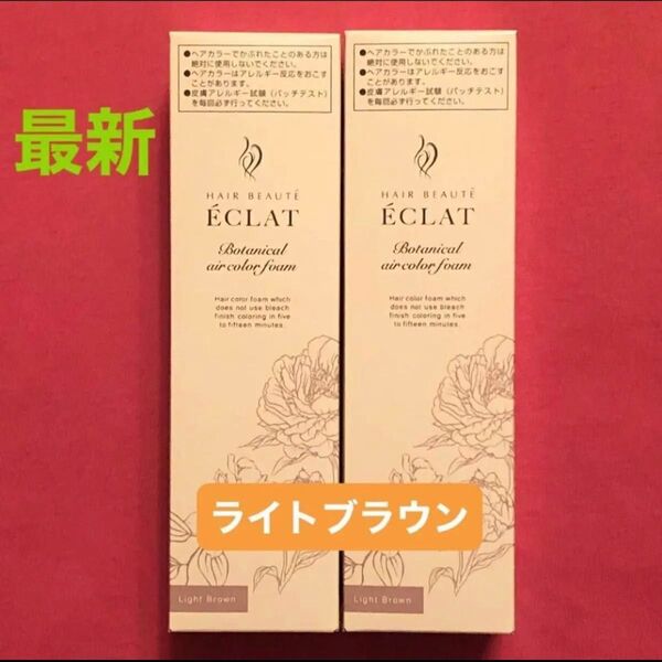 ☆ヘアボーテ エクラ ボタニカルエアカラーフォームup ライトブラウン 150g 2本 ハリ艶!白髪染め