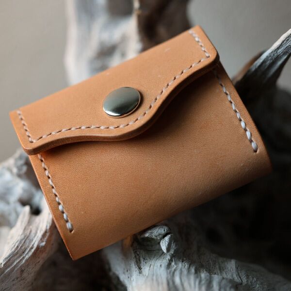 B級品 栃木レザー社 ヌメ革使用 ハンドメイド レザーコインケース