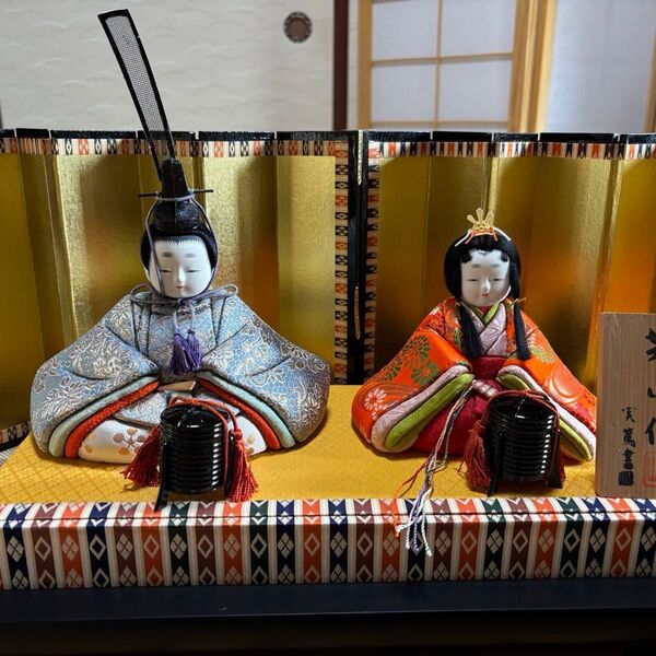 雛人形 木目込み雛人形 親王飾り ハンドメイド