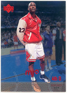 BULLS△ジョーダンMICHAEL JORDAN/1998-99 UPPER DECK MJX 4TH Q HIGHLIGHTS 127/NBA 50TH CELEBRATE PHOTO!