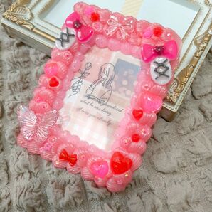 ハンドメイド B8 硬質ケース ケースデコ ホイップデコ 推し活 ハート かわいい