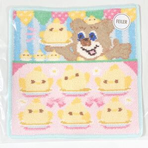 LOVERARY BY FEILER◆ラブラリー バイ フェイラー◆ニコっとぴよりん コラボ ハンカチ◆グリーン◆新品