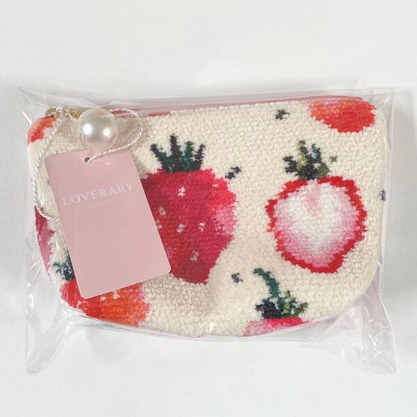 ラブラリー バイ フェイラー◆LOVERARY BY FEILER◆ストロベリードット◆ポーチ◆ホワイト◆新品