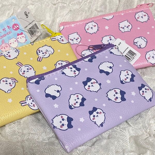 ちいかわ コインパース3 キャンドゥ うさぎ ハチワレ コインケース 小物入れ ポーチ