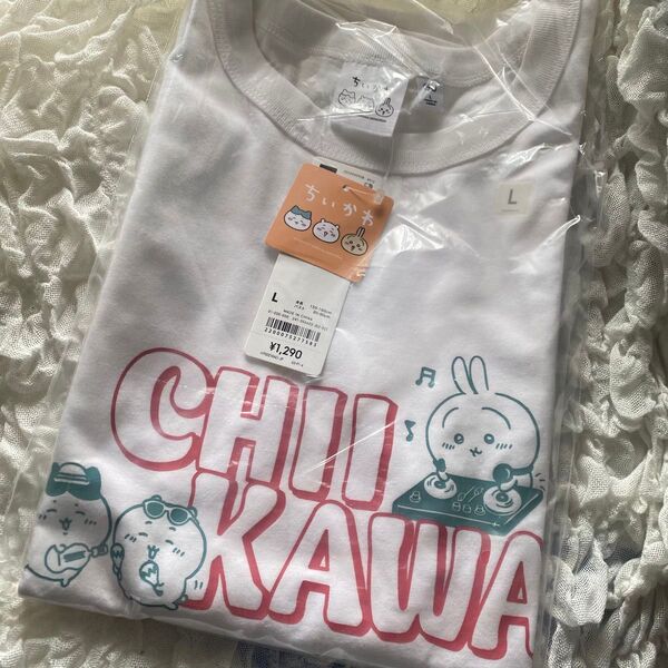 ちいかわ GU グラフィックTシャツ ハチワレ うさぎ Lサイズ