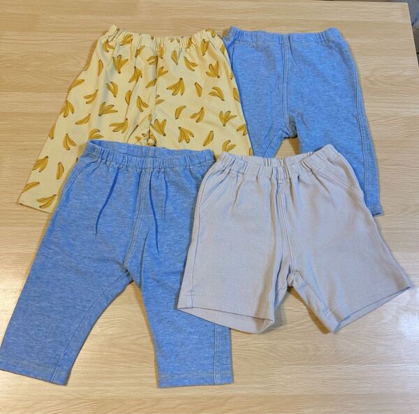 レギンス・ハーフパンツ/4点セット【90】ユニクロ・無印良品// キッズ 子供服 ベビー ボトムス ズボン パンツ