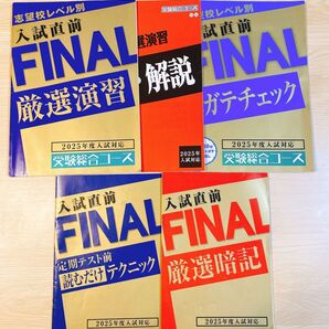 【進研ゼミ】受験対策FAINAL/4冊セット★2025年度入試対応(激選演習、定期テスト前、苦手チェックなど)【書き込みなし】