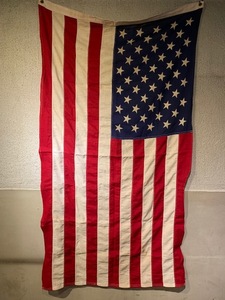 vintage U.S.A. National Flag Stars and Stripes 星条旗 アメリカ 国旗 アンティーク インテリア ディスプレイ 店舗什器 100%cotton A