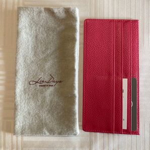 【新品未使用】薄型 長財布 牛革(マゼンタピンク)
