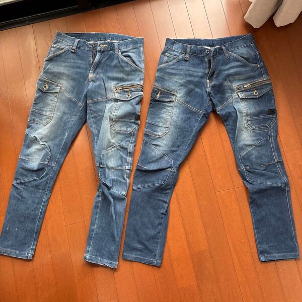 アイズフロンティア デニムパンツ 作業着 スキニー 中古 2本