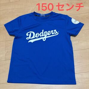 ドジャース 半袖Tシャツ メッシュ素材ブルー150センチ