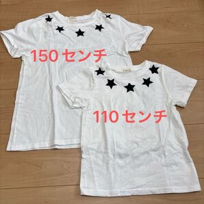 ビーデスビー半袖Tシャツ 兄弟 姉妹 兄妹 姉弟リンクコーデ 星柄110.150センチ