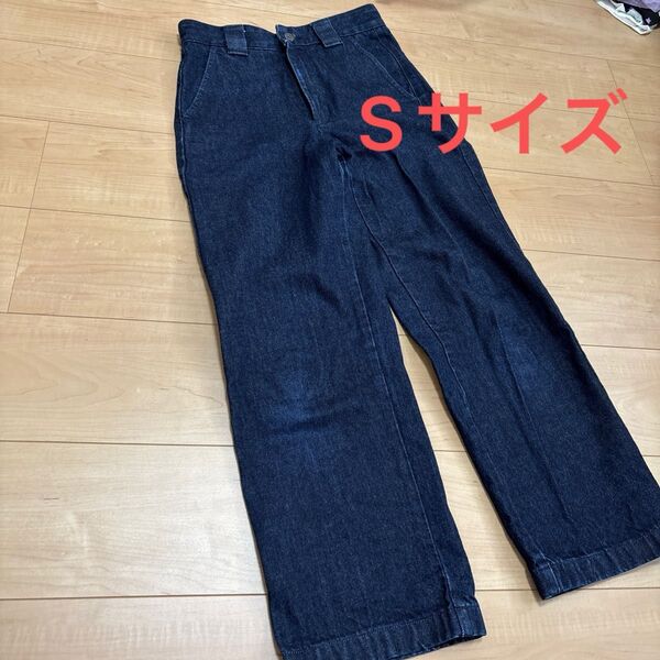 GU ワイドデニムパンツ Sサイズ