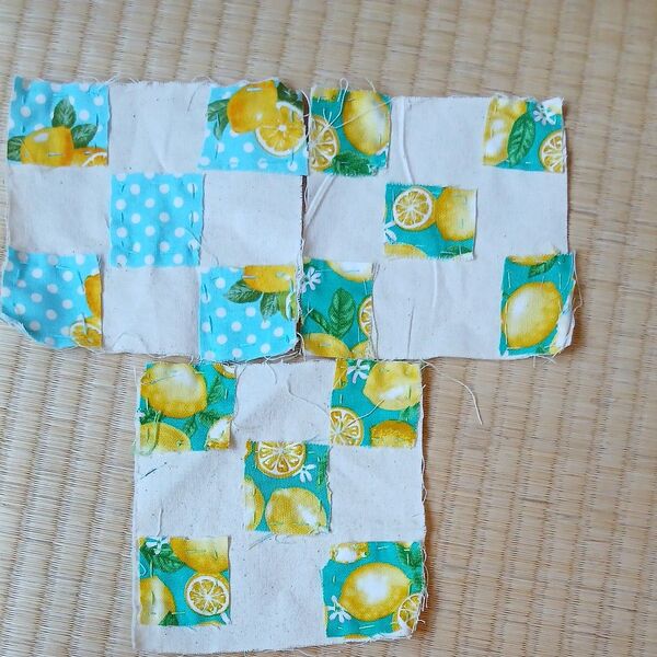 ハンドメイド パッチワークでコースター