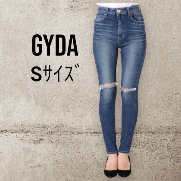 GYDA ジェイダ ニーダメージ H/Wスキニーデニムパンツ S