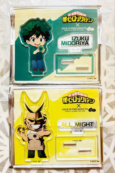 僕のヒーローアカデミア オールマイト 緑谷出久 デク ヒロアカ アクリルスタンド フィギュア ジャックインザドーナツ カフェ