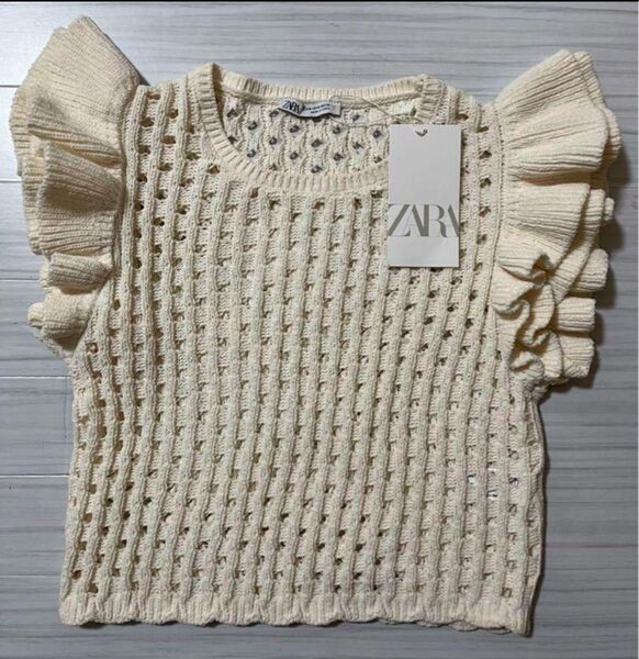 ZARA ニット フリル サマーニット