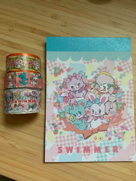 スイマー swimmer メモ帳 マスキングテープ マステ セット