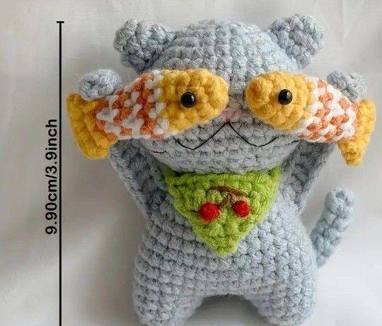 アメリカ大人気 初心者様向け あみぐるみ 猫ちゃん 編み物作成キット