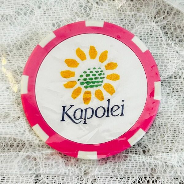 【新品】Kapolei カポレイ ゴルフマーカー ひまわり カジノチップサイズ