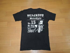 BLACK TOP MOTORCYCLE ブラックトップモーターサイクル Tシャツ S 黒 ポケ付カットソー