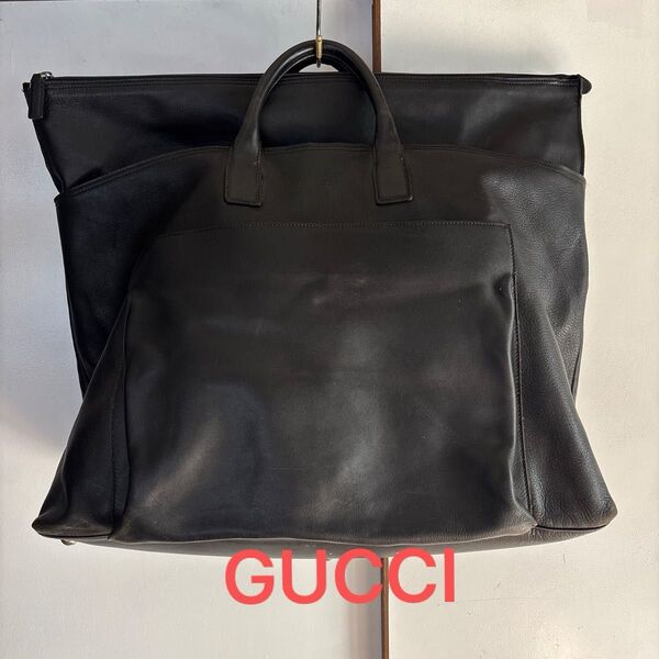 GUCCI レザーバッグ 大容量 ブラック