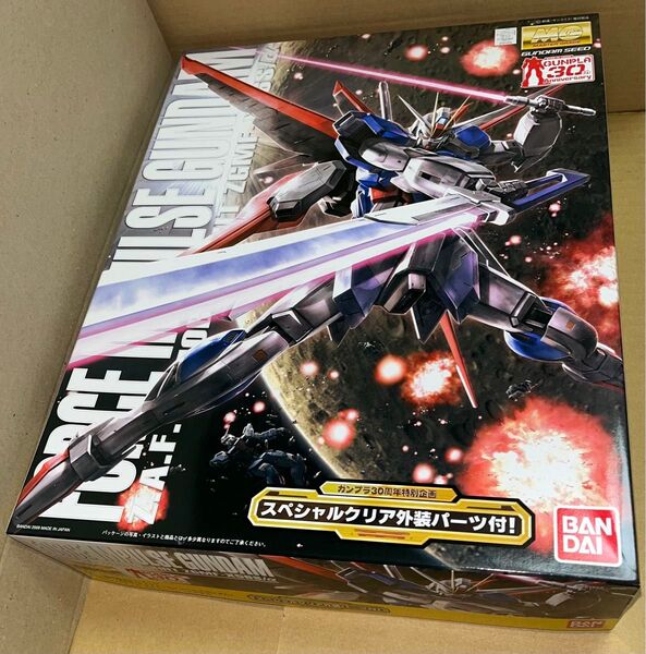 【ガンプラ】MG 1/100 フォースインパルスガンダム スペシャルクリア外装パーツ付!【30周年特別企画】【未開封】【未組立】