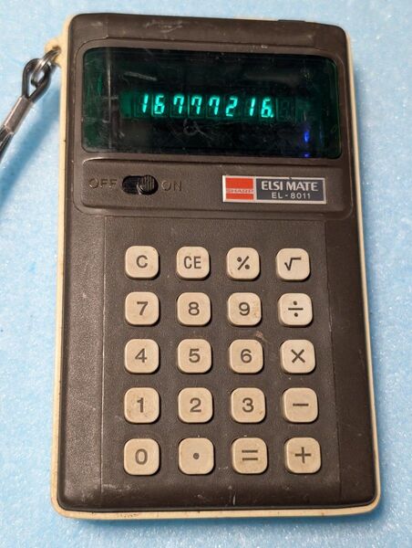 動作OK SHARP レトロ 蛍光表示管 電卓 ELSI MATE EL-8011 レトロ