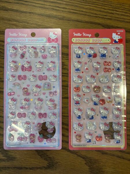 新品 ハローキティ ボンボンドロップシール 2種類 サンリオ キャラクター サンスター文具