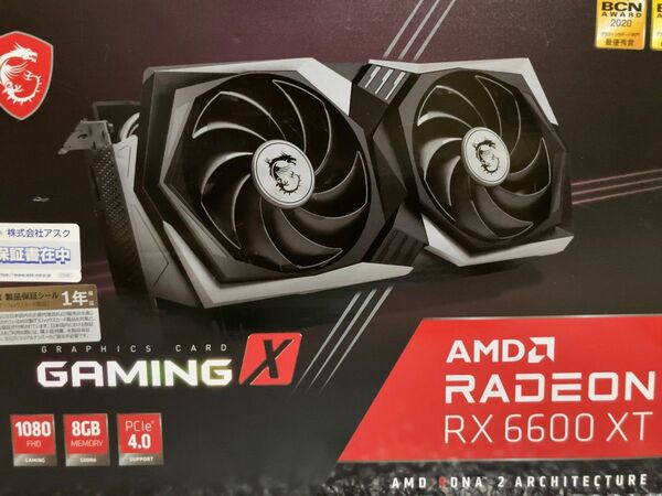 【動作確認済】MSI Radeon RX 6600 XT GAMING X 8G GDDR6