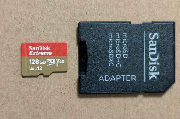 動作確認済みSanDisk extreme microSDXCカード 128GB 1点