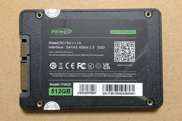 セール FS810 512GB SSD 2.5インチ 7mm SATA III 6GB/s 内蔵ソリッドステートドライブ
