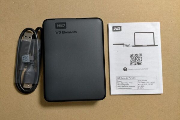 ウエスタンデジタル WD ポータブルHDD 5TB ブラック WD Elements Portable 外付けハードディスク